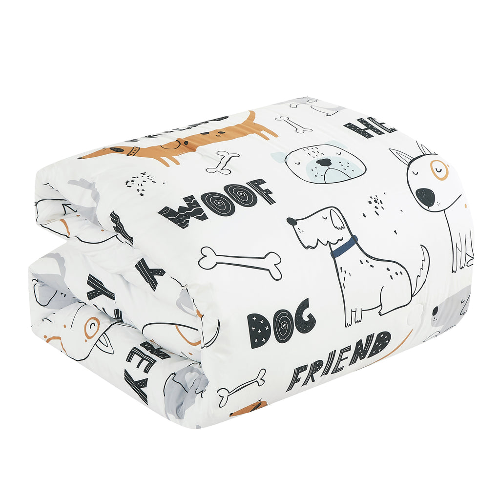 White Dog Print comforter set - additional product view